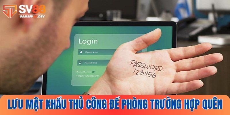 Lưu thông tin đăng nhập thủ công để sử dụng khi cần thiết